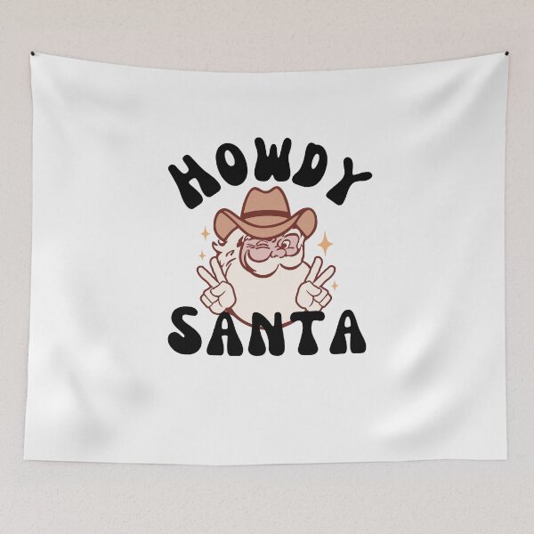 Item preview, Groovy Xmas Howdy Santa Western Christmas Cowboy Santa designed and sold by snowry.