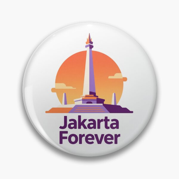 Item preview, Jakarta Forever Monas Indonesia Illustration designed and sold by PixeloraStudio.