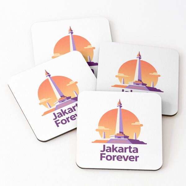 Item preview, Jakarta Forever Monas Indonesia Illustration designed and sold by PixeloraStudio.