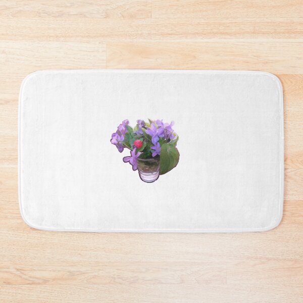 Item preview, Violets watercolor – delicate purple flowers in a glass / Viole acquerello – delicati fiori viola in un bicchiere / Violettes aquarelle – fleurs violettes délicates dans un verre designed and sold by LenaBlueDesigns.