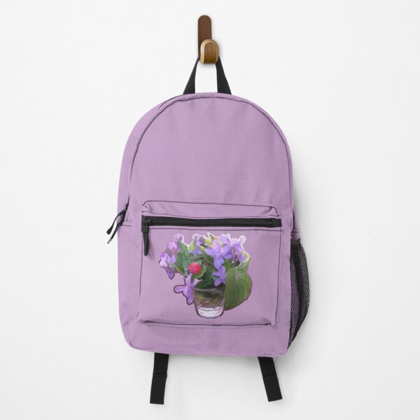 Item preview, Violets watercolor – delicate purple flowers in a glass / Viole acquerello – delicati fiori viola in un bicchiere / Violettes aquarelle – fleurs violettes délicates dans un verre designed and sold by LenaBlueDesigns.