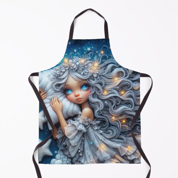 Item preview, Dreamer – Starry-Eyed Girl in a Celestial Night Sky designed and sold by OldGhostPrints.