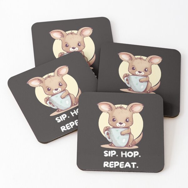 Item preview, Hopping mad for coffee - Cute kangaroo coffee design designed and sold by Theos-Realm.