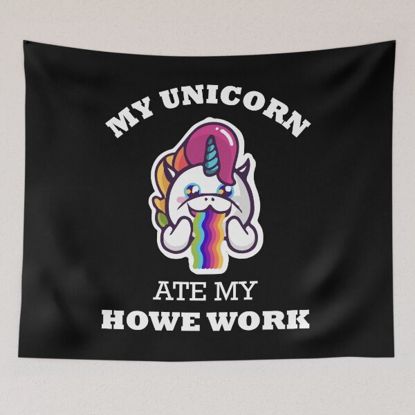 Item preview, My Unicorn Ate My Homework Awesome Rainbow Unicorn Design designed and sold by AllStarMerch.