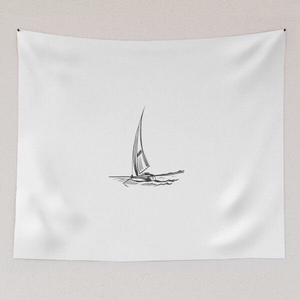 Artikelvorschau, Minimalist Sailboat Sketch entworfen und verkauft von SportKI.