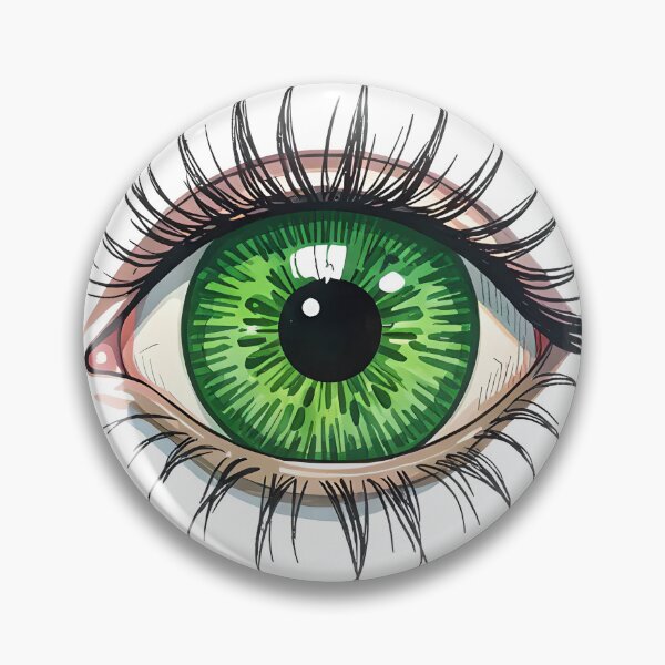 Item preview, Large green singular eyeball with long eyelashes  designed and sold by Previsionart.