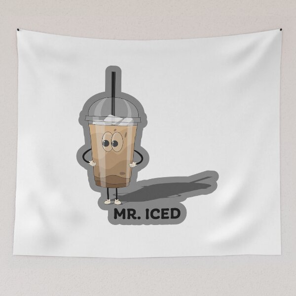 Item preview, Mr. Iced – Funny Iced Coffee Cup Character Design designed and sold by beerkee.