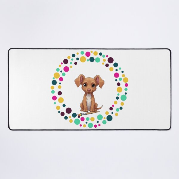 Item preview, Celebrate Dot Day with My Pharaoh Hound | Colorful Dog Art designed and sold by The Real Life Symphony.