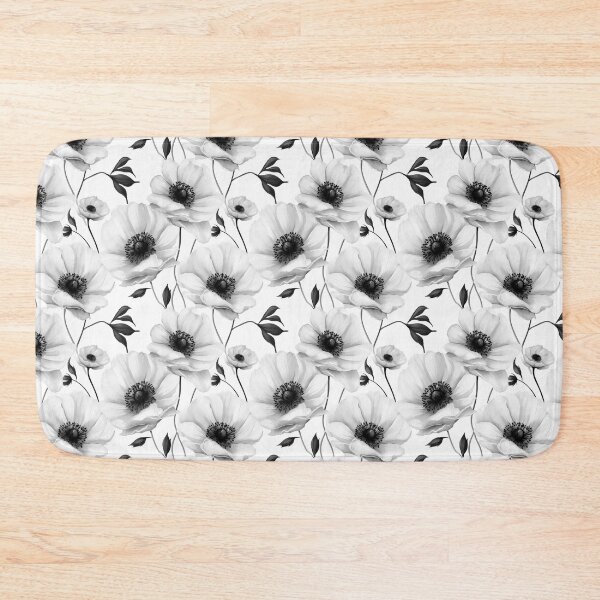 Item preview, White Anemone Flowers designed and sold by Patterns & Prints.