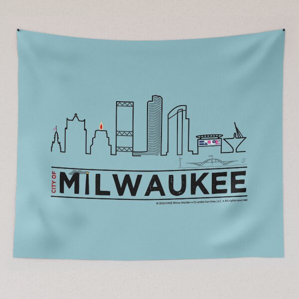 Item preview, MKE City Skyline • Milwaukee, WI designed and sold by MKE Rhine Maiden  •  Grumble Services, LLC..