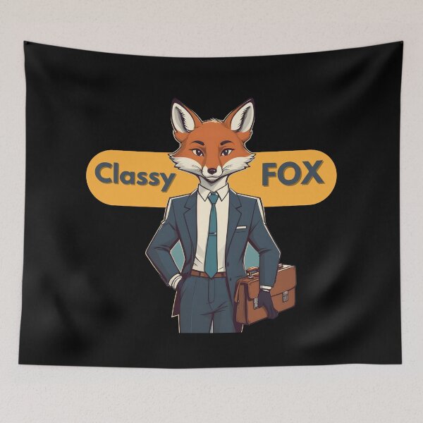 Item preview, Classy Fox – Elegant Fox in Suit designed and sold by ArtistanForge.