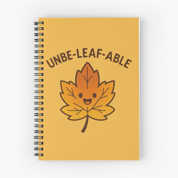 Item preview, Unbe-leaf-able – Cute Autumn Leaf Pun Illustration designed and sold by BloomKind.