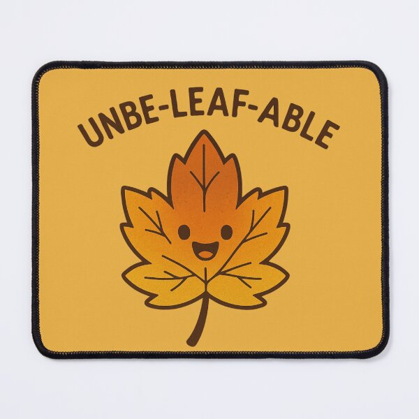 Item preview, Unbe-leaf-able – Cute Autumn Leaf Pun Illustration designed and sold by BloomKind.