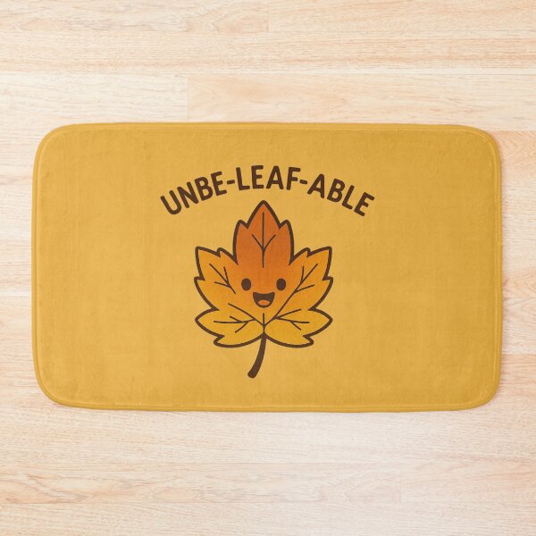 Item preview, Unbe-leaf-able – Cute Autumn Leaf Pun Illustration designed and sold by BloomKind.