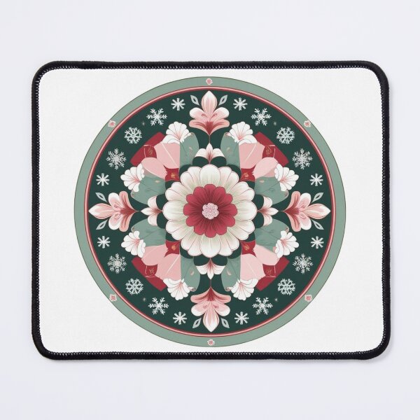 Item preview, Korean Dancheong Winter Mandala – Traditional Floral Snowflake Design, Elegant Vintage Korean Art designed and sold by jelonkaa.