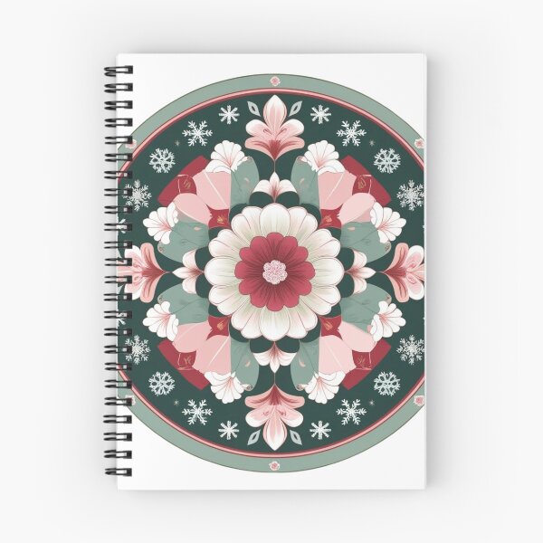 Item preview, Korean Dancheong Winter Mandala – Traditional Floral Snowflake Design, Elegant Vintage Korean Art designed and sold by jelonkaa.
