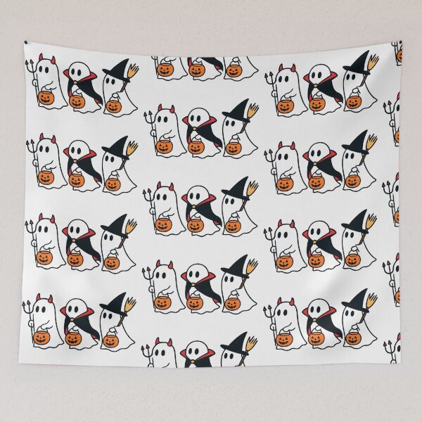 Item preview, Halloween Ghosts in Costumes Trick-or-Treating designed and sold by The Crazy Cat Lady.