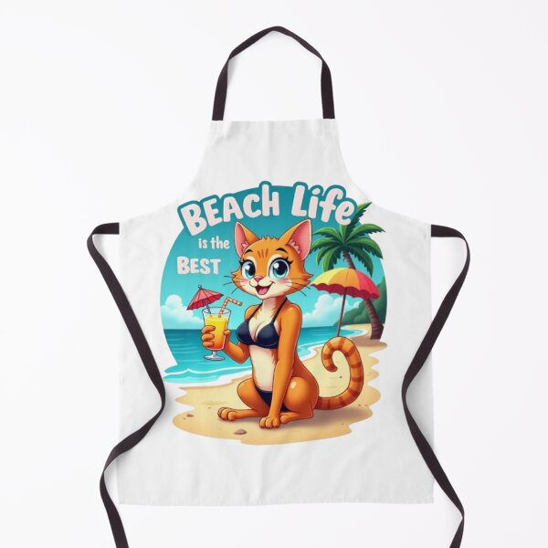 Item preview, Beach Vibes Cat – Cute Summer Cartoon Character for Fun Vacay Mood designed and sold by Raslanity.