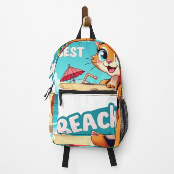 Item preview, Beach Vibes Cat – Cute Summer Cartoon Character for Fun Vacay Mood designed and sold by Raslanity.