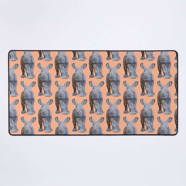 Item preview, W is for White Rhino , White Rhinoceros – African Rhino Wildlife Art designed and sold by PrettylittlepastelUk.