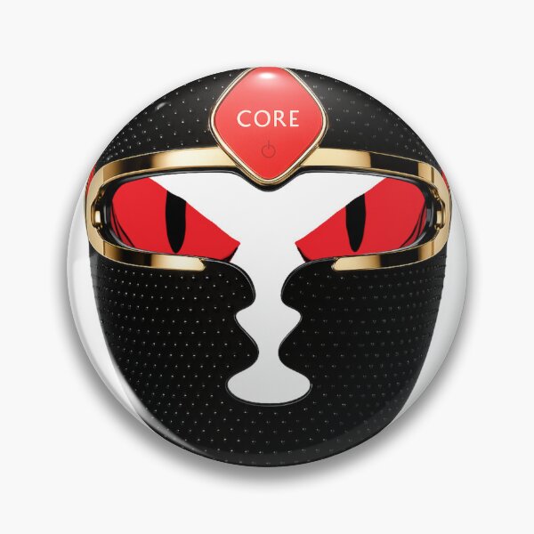 Item preview, Futuristic Black LED Face Mask with Gold and Red Accents designed and sold by mayadesignshop.