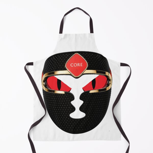 Item preview, Futuristic Black LED Face Mask with Gold and Red Accents designed and sold by mayadesignshop.