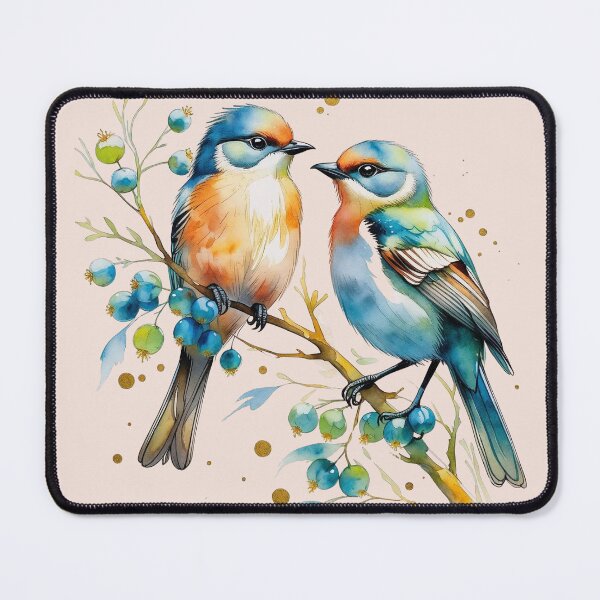 Item preview, Beautiful Pair of Bird watercolor Painting designed and sold by RSDigitalPrintDesign.