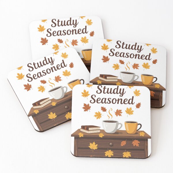Item preview, Autumn Themed Design with Falling Leaves and Study Elements designed and sold by Creative88Art.