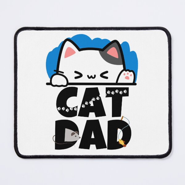 Item preview, Papá gato mirando a escondidas gato saludando blanco designed and sold by LagomCreative.