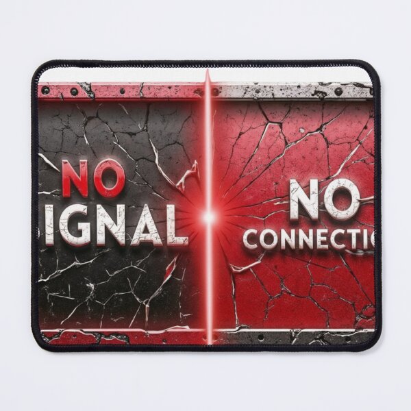 Item preview, Rectangular Metallic Sign with Glowing Red Crack and Bold Text designed and sold by Creative88Art.