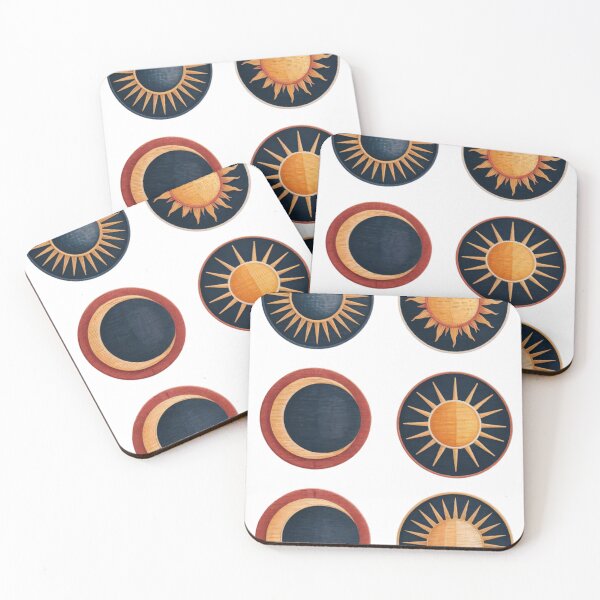 Item preview, Six Circular Celestial Designs with Sun and Moon Motifs designed and sold by Creative88Art.