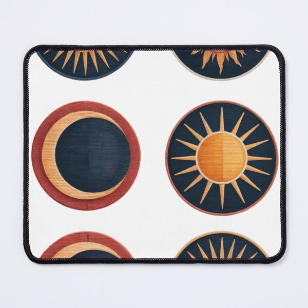Item preview, Six Circular Celestial Designs with Sun and Moon Motifs designed and sold by Creative88Art.