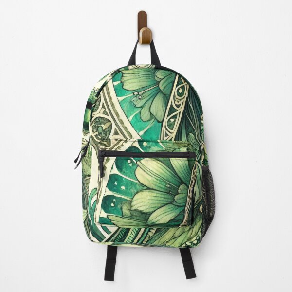 Item preview, Green Muerte – Sugar Skull in Emerald Bloom designed and sold by OldGhostPrints.