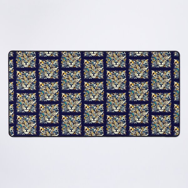 Item preview, Lioness head in repeating geometric shapes designed and sold by nikkolaus.