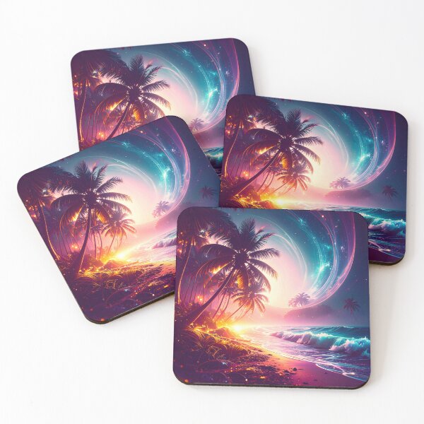 Item preview, Mystical Palm Beach: Tropical serenity with a dreamy glow designed and sold by OttensPixels.