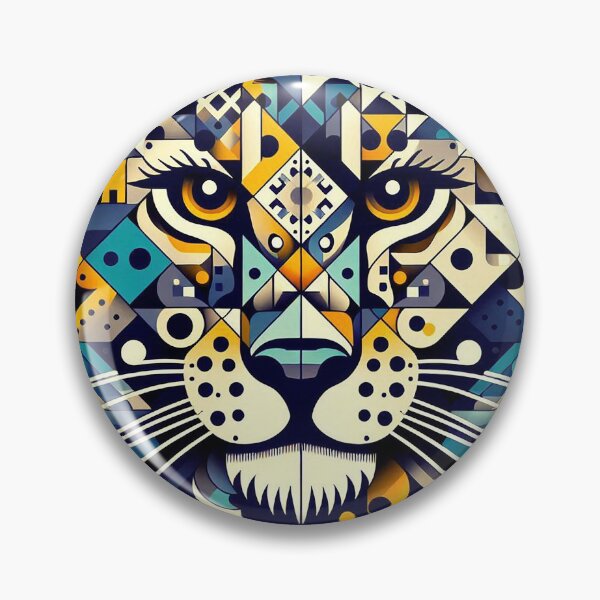 Item preview, Lioness head in geometric shapes designed and sold by nikkolaus.
