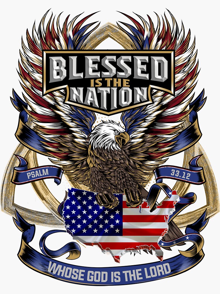 Patriotic Patch Blessed Pillow