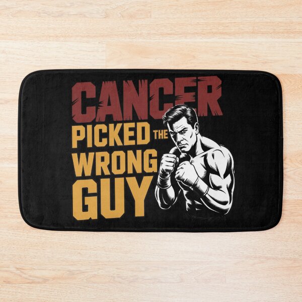 Item preview, Cancer Picked The Wrong Guy – Fighter Motivational Design designed and sold by ByBryteG.