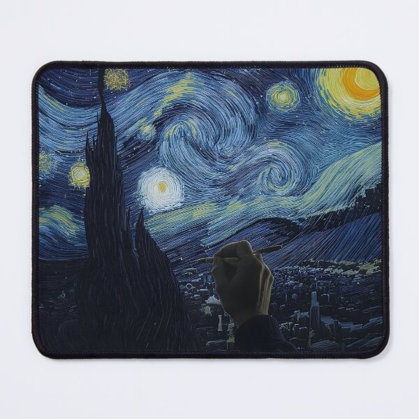 Item preview, Point Of View of Vincent van Gogh painting the Starry Night  designed and sold by aerys06.