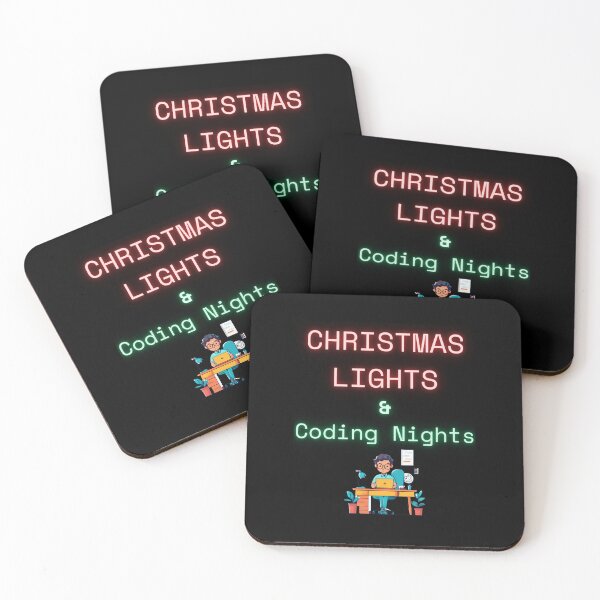 Item preview, Christmas Lights and Coding Nights Christmas Work Computer designed and sold by ILLdex.
