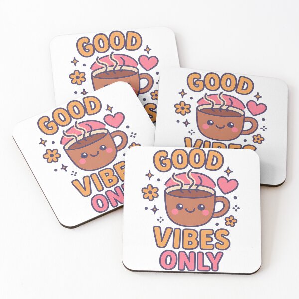 Item preview, Good Vibes Only – Cute Kawaii Coffee Cup Design designed and sold by Happy Bag.