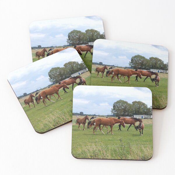 Item preview, Horses Enjoying the Day in Summertime designed and sold by hajarsdeco.