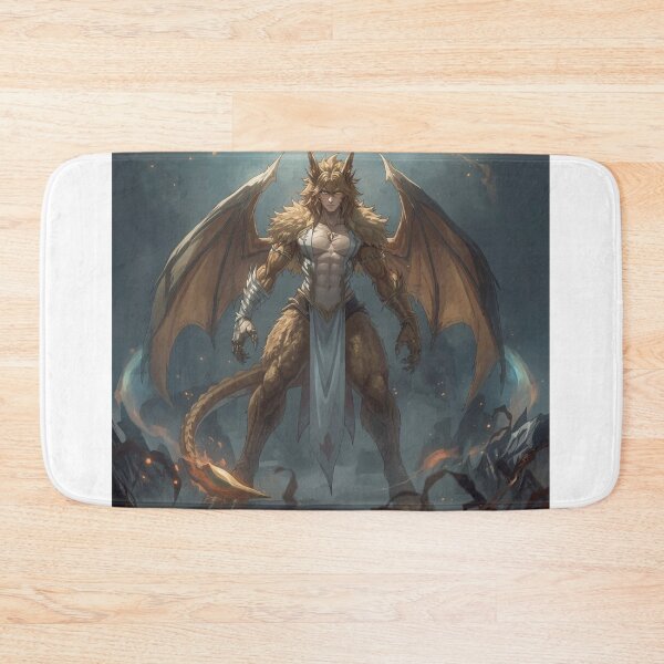 Item preview, Dragonborn Champion – Majestic Winged Warrior in Battle Stance designed and sold by DreamistStore.