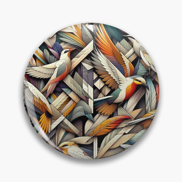 Item preview, The Hidden Birds of the Forest in geometric shapes designed and sold by nikkolaus.