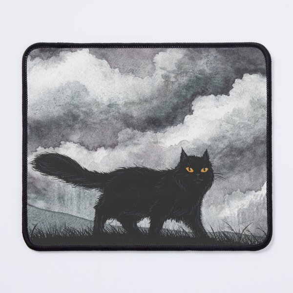 Item preview, Black Cat and Storm Clouds designed and sold by dragonstarart.