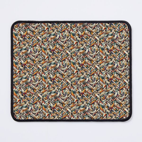 Item preview, The Hidden Birds of the Forest in repeating geometric shapes designed and sold by nikkolaus.