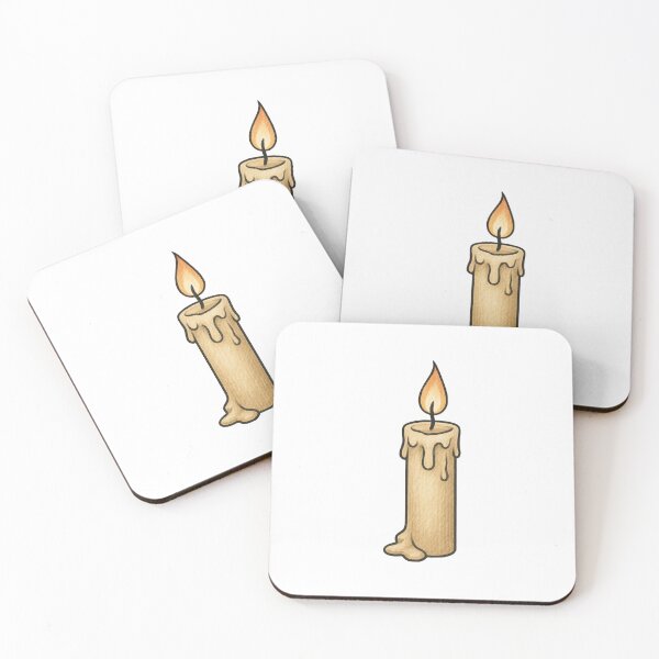 Item preview, Candle Illustration – Vintage Halloween Wax Light Art designed and sold by Vendeloc.