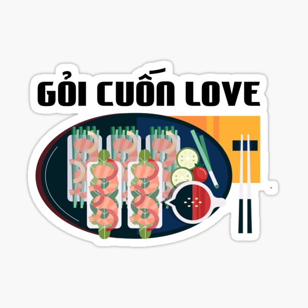Item preview, Gỏi Cuốn Love – Vietnamese Fresh Spring Rolls designed and sold by RosalinesEyes.