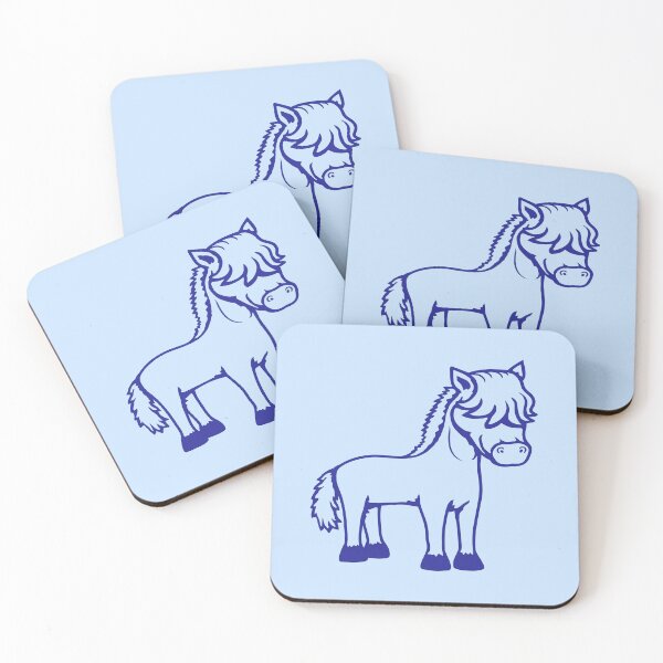 Item preview, Horse Cute Long Bob Cut Hair Happy Smile Drawing designed and sold by shirt-o-mat.
