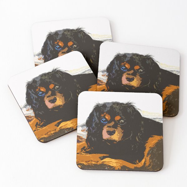 Item preview, Adorable Black and Tan Cavalier King Charles Spaniel designed and sold by Lisa Liberty.